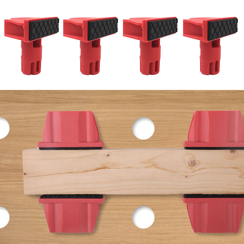 Woodworking Essential Tools - 4 Adet Plastik Tezgah Köpekleri, 20mm