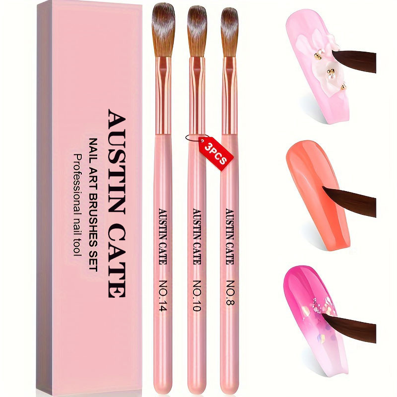 Wood Chisel Set - 3 adet Kolinsky Akrilik Tırnak Fırçası