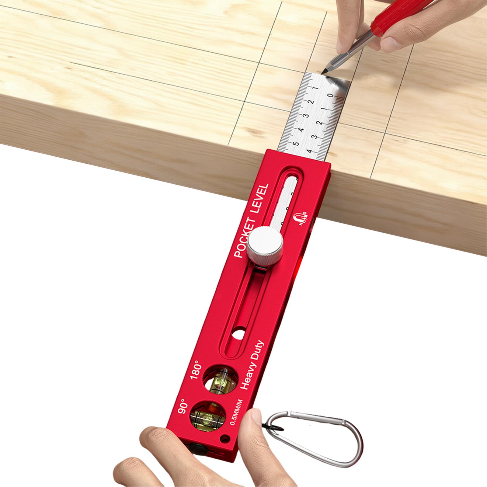 Woodworking Carpenter - Ahşap İşleme Ölçüm Aletleri Manyetik Yatay