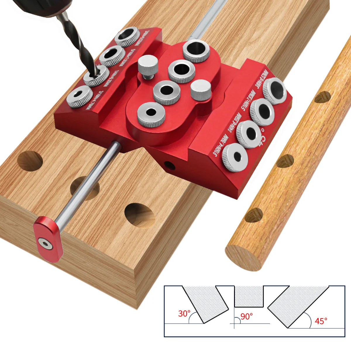 Woodworking Hacks - 30/45/90 derece alaşım derece açılı matkap
