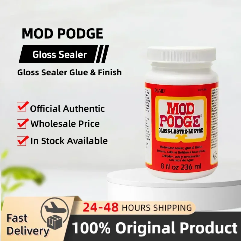 Woodworking Quick Glue - Mod Podge Parlak Mühürleyen Kağıt Ahşap