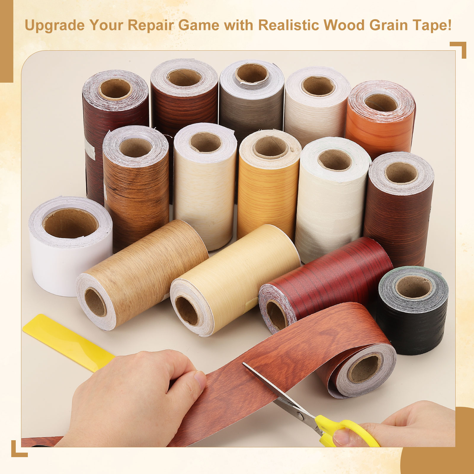 Xfasten Woodworking Tape - 10 metre ahşap tahıl onarım bandı
