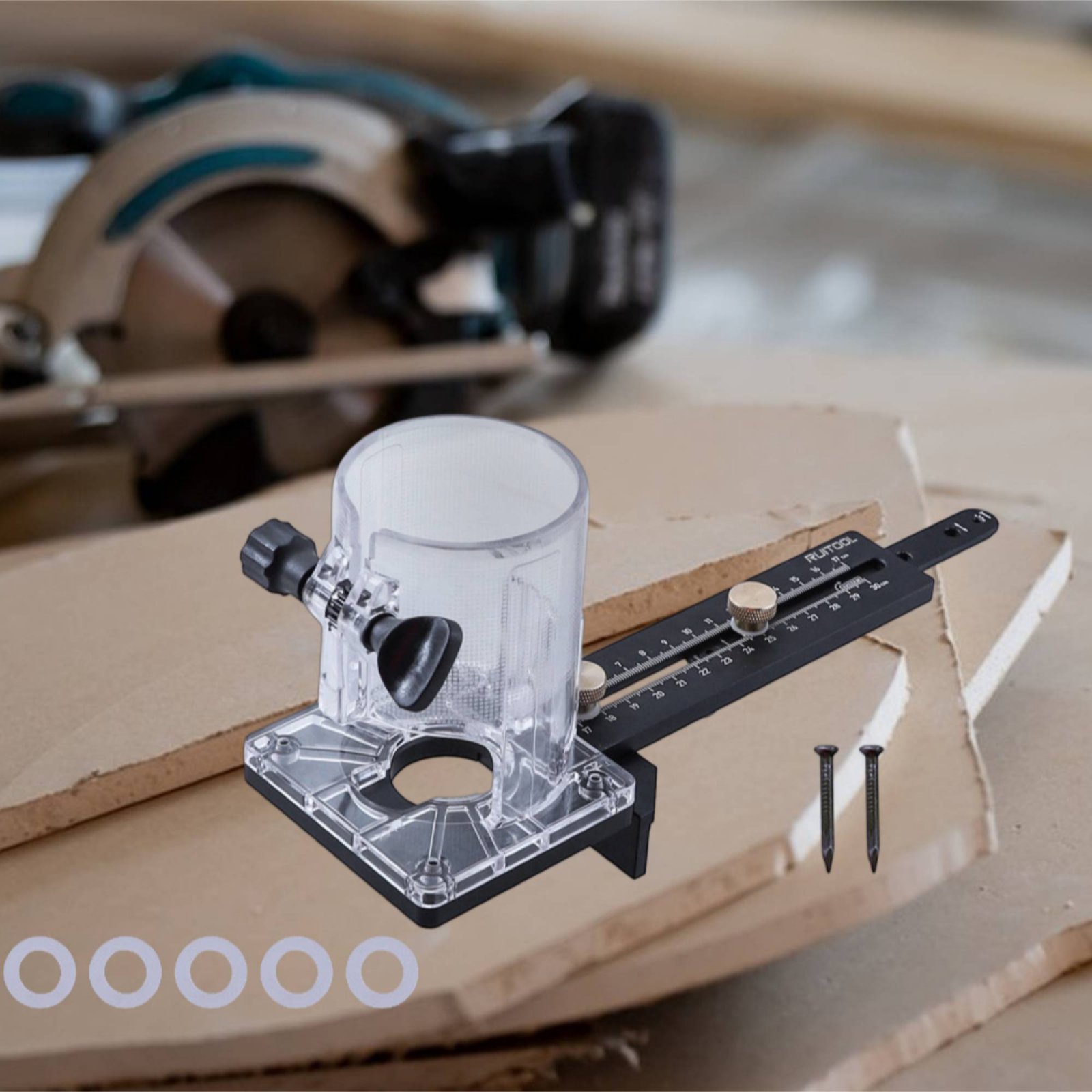 Woodworking Carpenter - Yönlendirici Daire Kesme Aparatı Çok Fonksiyonlu