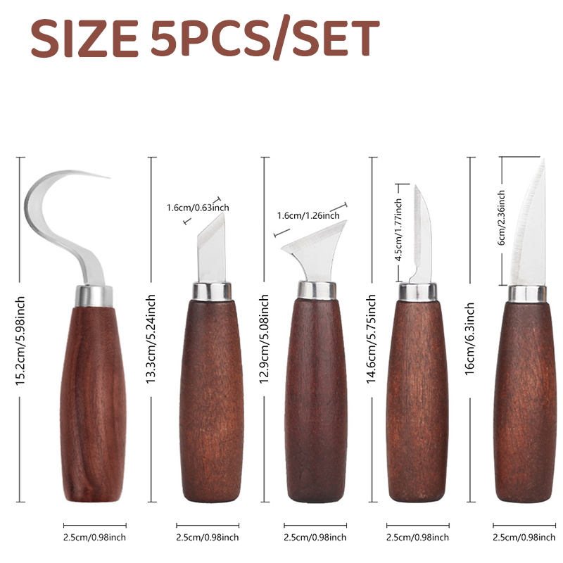 Ahşap oyma için 5 adet aletler - Wood Chisel Set incelemesi ve fiyatı