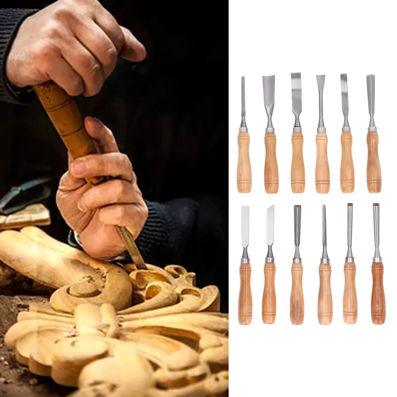 12 adet/takım ahşap oyma aletl - Wood Chisel Set incelemesi ve fiyatı